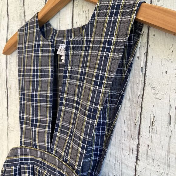 Dennis Uniform Girls Plaid School Jumper Size G8 Gray Blue Acadamia Preppy - Picture 4 of 10